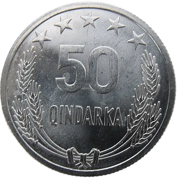 Albania 50 Qindarka 1964 Aluminium Unc Coin