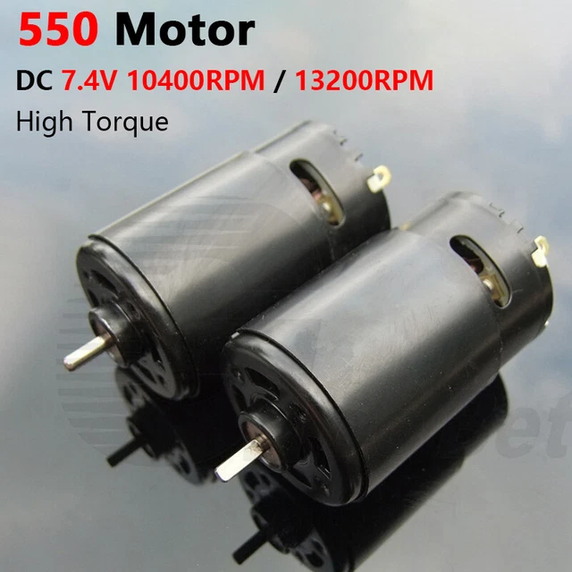 550 Electric Motor DC 7.4V 10400RPM / 13200RPM High Torque RC Boat Car Model DIY