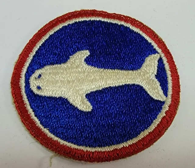 Vintage WWII U.S. Army Atlantic Base Command Round Embroidered Patch