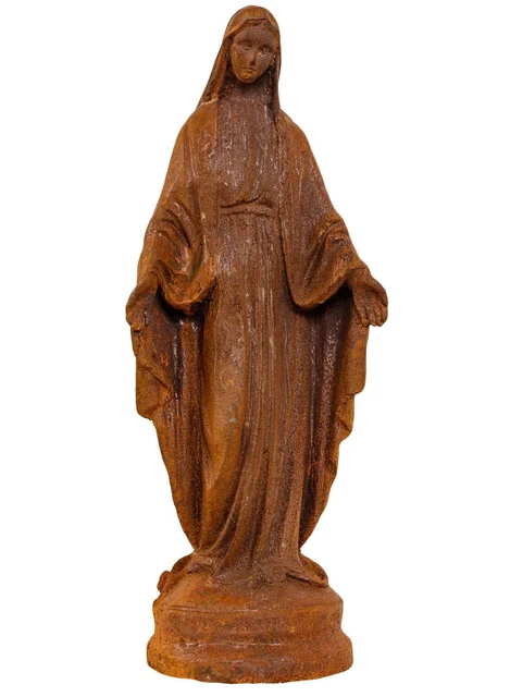 aubaho Sculpture Ange Figure Statue Jardin Oiseau Rouille Fer Style Antique
