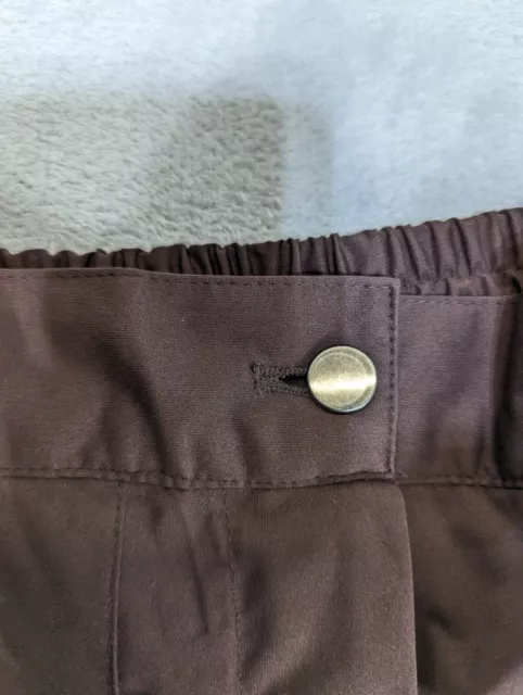 Pantaloni da golf da donna agnello verde taglia 8 marroni gamba dritta tasche foderate 3