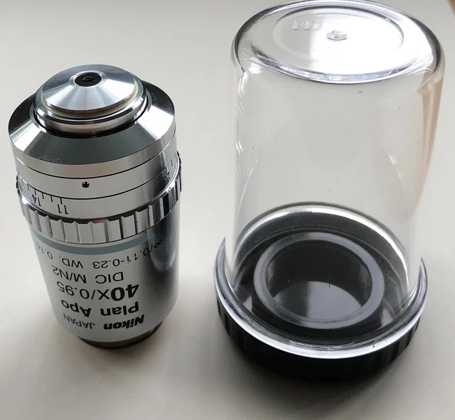 NIKON CFI 40X NA0.95 dry Plan Apo DIC M/N2 microscope objective cased £ ...