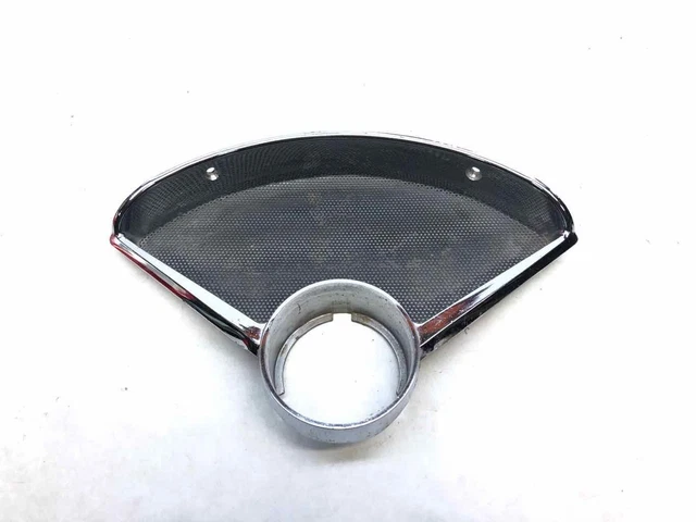 1955 56 Chevrolet Chrome Dash Clock & Radio Speaker Trim Bezel W/ Screen 3717180