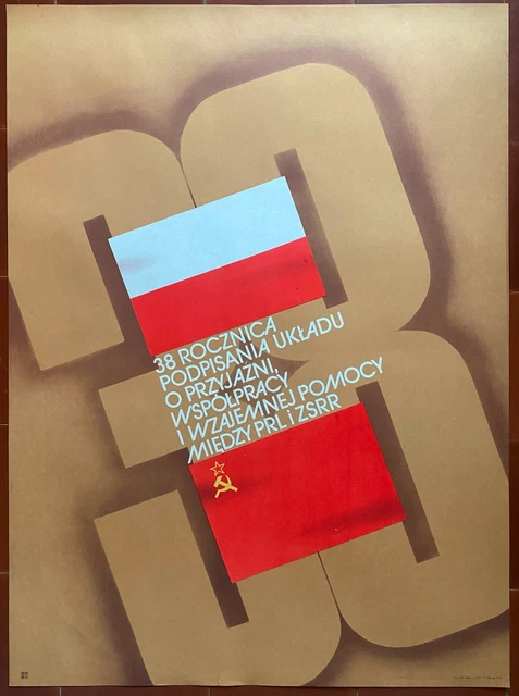 Manifesto Polacco Propaganda Politica 38ème Anniversario Patto Da Varsavia 1993