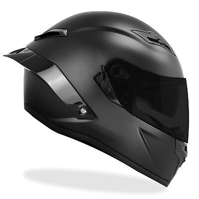 GDM Demon Full Face Motorcycle Helmet Matte Black + SHIELD OPTIONS S M L XL XXL