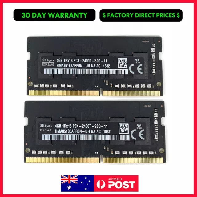 8GB DDR4 Laptop Notebook Ram Memory PC4-2400T 2400MHz 260-Pin SoDimm Memory