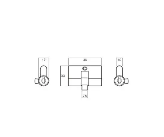 2 x Screen door security door lock key cylinder Barrel Whitco Lockwood mess door 2