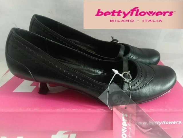 BETTY FLOWERS BALLERINA Scarpa Donna Pelle Nero MADE IN ITALY N 35 o 39 NUOVO EUR 29 99 PicClick IT