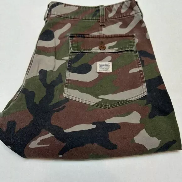 Denim & Supply Ralph Lauren Camo Camouflage Distressed Cotton Shorts size 36