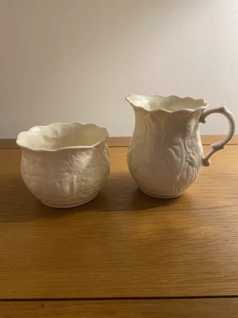 Belleek  Tea Set Cream Jug & Sugar Bowl 11th Mark 2001-2006