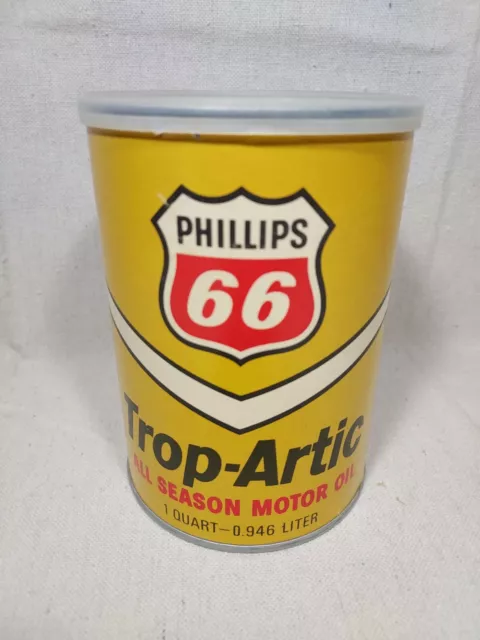 Phillips 66 Trop-Artic Puzzle Motor Oil Can Hawaii/Alaska 2 Sided Complete (B2)