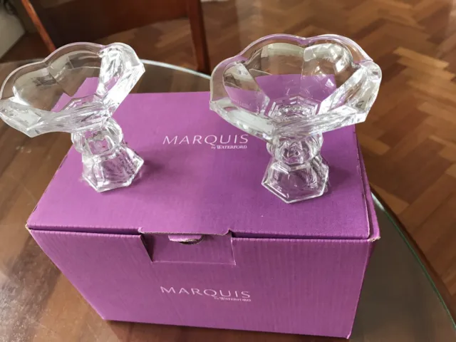 Pair Of Candlesticks Holder By MARQUIS By WATERFORD NEW In BOX