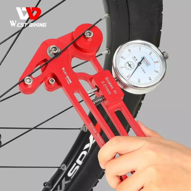 WEST BIKING Bicycle Spoke Tension Meter Wheel Checker Repair Tool High Precision