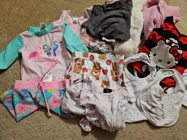 Girl's Size 0 Bundle - Ollies Place, Hello Kitty, H&M, Cancer Council