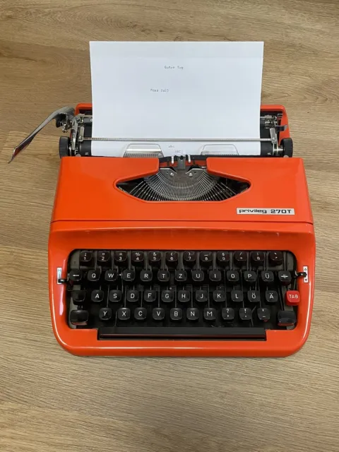 Privileg 270t Kofferschreibmaschine Rot Retro Schreibmaschine