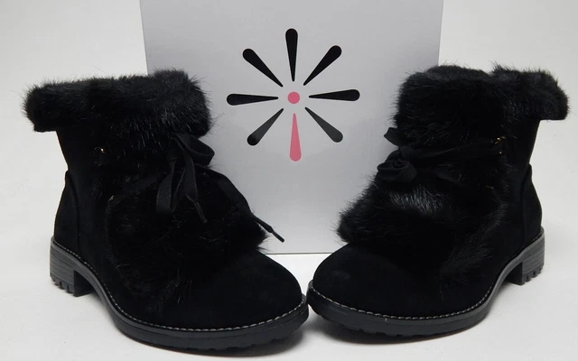 Isaac Mizrahi Live! Taille US 8 M Femmes Daim à Lacet Bottines de Randonnée Noir