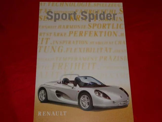 RENAULT Sport Spider Prospekt Brochure Poster Depliant Folleto von 1997