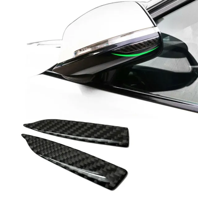 2* Carbon Fiber Look Auto Car Rearview Mirror Trim Side Mirror Protector Guard