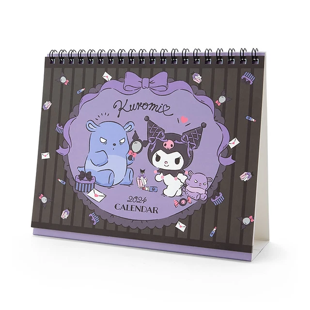 SANRIO KUROMI 2024 Desktop Ring Calendar Kawaii Cute Official Japan New