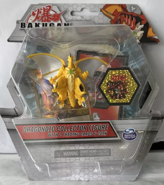 Bakugan Dragonoid Rare Yellow Collector Figure 2 Trading Cards Coin Spin Master
