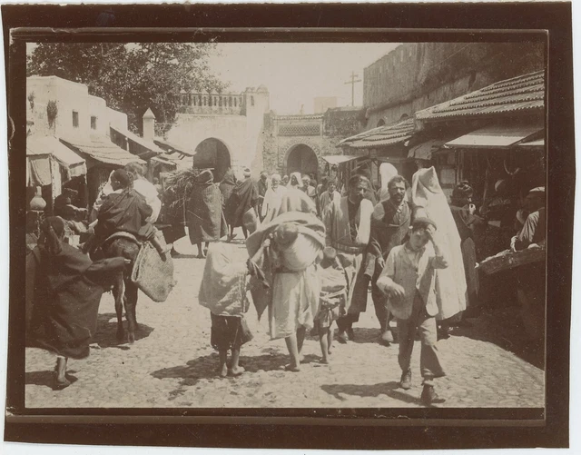 Tirage Albuminé Original - Panorama De Tanger, Maroc - Circa 1880 - 24x31 Cm
