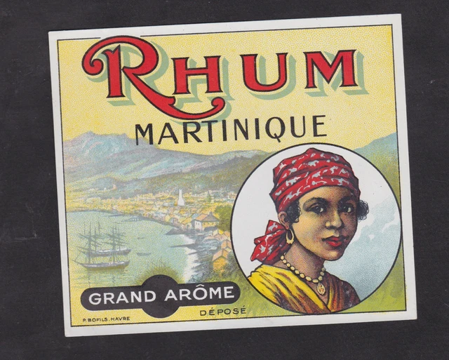 Ancienne Étiquette De Rhum - French Label Garanti Pur - Publicité Vintage