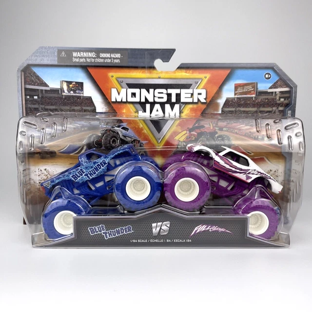 MONSTER JAM TRUCKS Blue Thunder Vs Full Charge S??rie 25 True Metal EUR