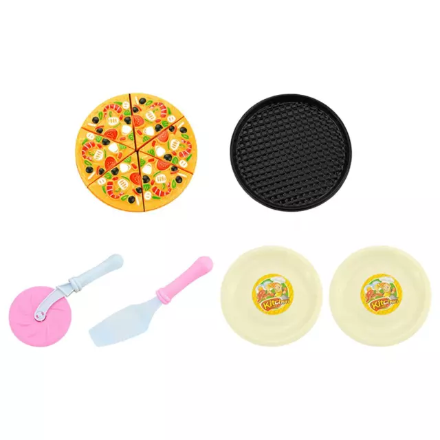 11x Kids Pizza Cutting Toy Pretend Play Food Sets for Birthday Gifts Kids