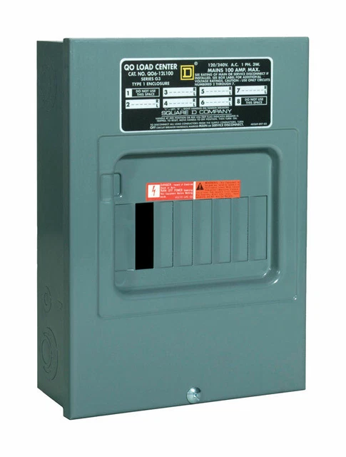 Qo 100 Amp 120/240 Volt 6 Espace 12 Circuits Embout D'Montage Ma Patte Charge