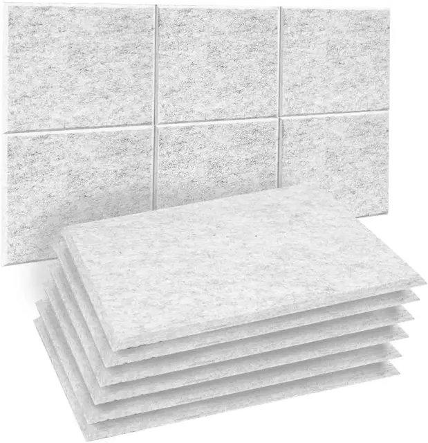 12x Self-adhesive Acoustic Wall Panels Studio Sound Absorption Insulation Pads