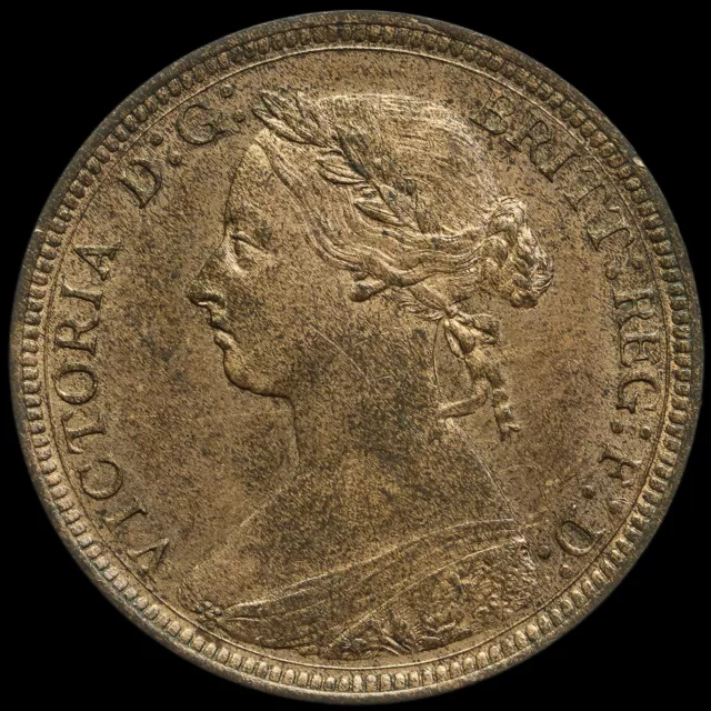 1888 Queen Victoria Bun Head Halfpenny