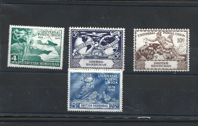 British Honduras 1949 Universal Postal Union Fine V. Lightly Mounted Mint Set