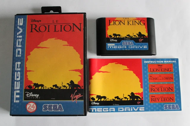 Jeu Sega Megadrive Le Roi Lion Complet - Bon état, Version PAL, Jeu D'action-aventure