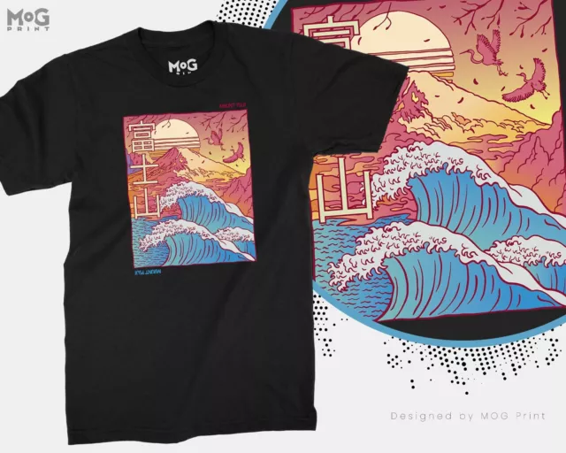 Mount Fuji Great Kanagawa Wave Japanese Painting T-shirt Japan Art - Unisex Top