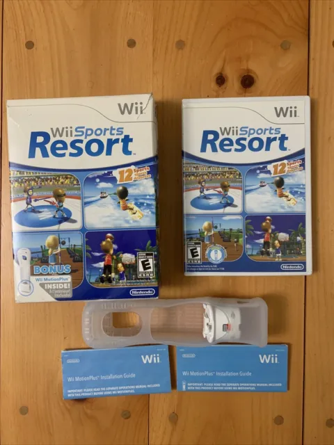 Nintendo Wii Sports Resort Complete w/ Controller- Motion Plus Adapter Big Box