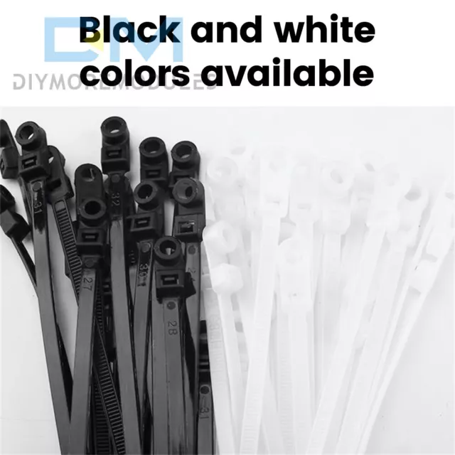 100Pc Nylon Plastic Cable Ties Heavy Duty Zip Tie Wraps 150mm 200mm UV Resistant