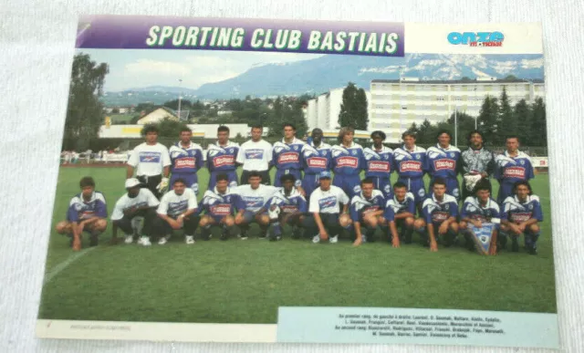 Football Poster Sporting Club Bastia Scb Championnat 1994-95