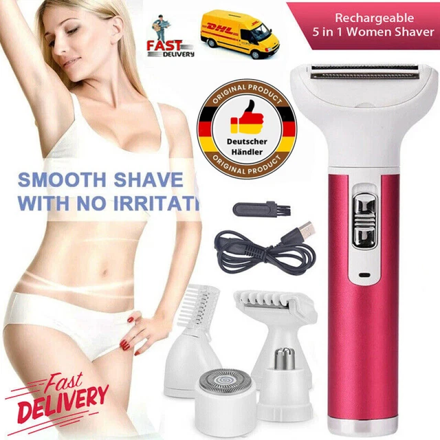 Epilatore donna 5 in 1 bikini sopracciglia naso trimmer viso depilazione