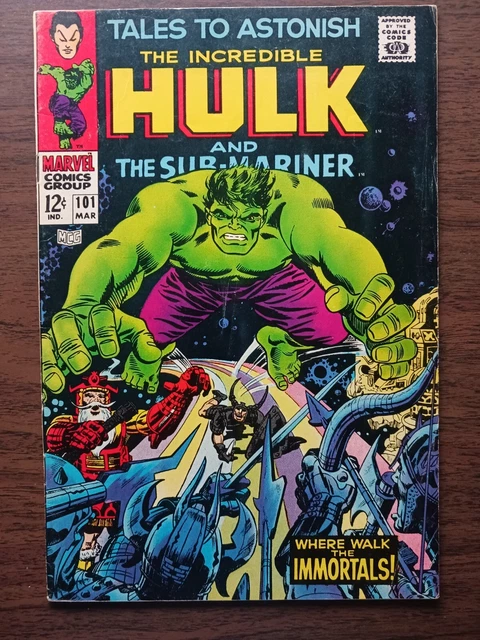 Tales To Astonish #101 (1968) Hulk Sub-Mariner Final issue! Stan Lee F/VF to VF-
