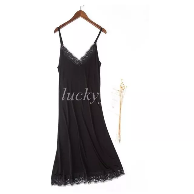 Women Mulberry Silk Built in Bra Full Slips Chemise Nightdress Dress  Nightgown