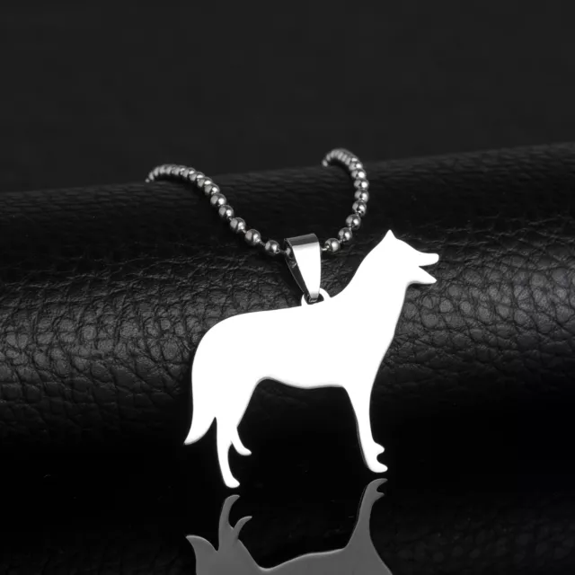 Stainless Steel Siberian Husky Huskies Sibe Chukcha Chuksha Dog Pendant Necklace