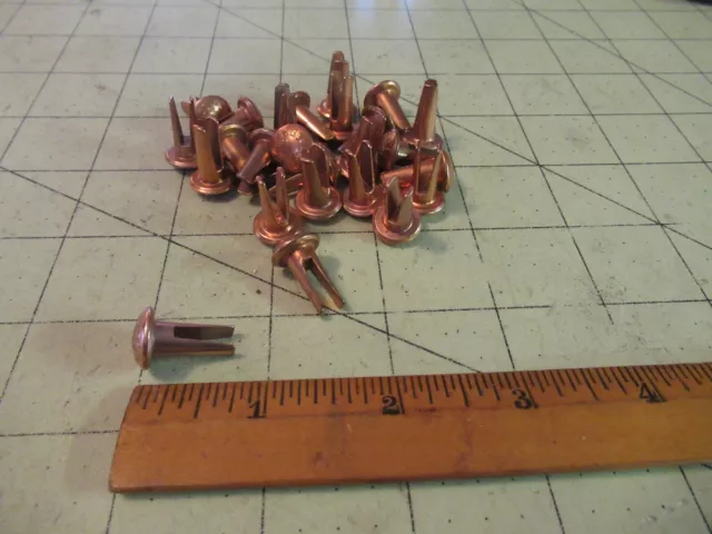 J-10 Jumbo Crescent Rivet Split Coppered Bifurcated Vintage Belts Antique 25 Pcs