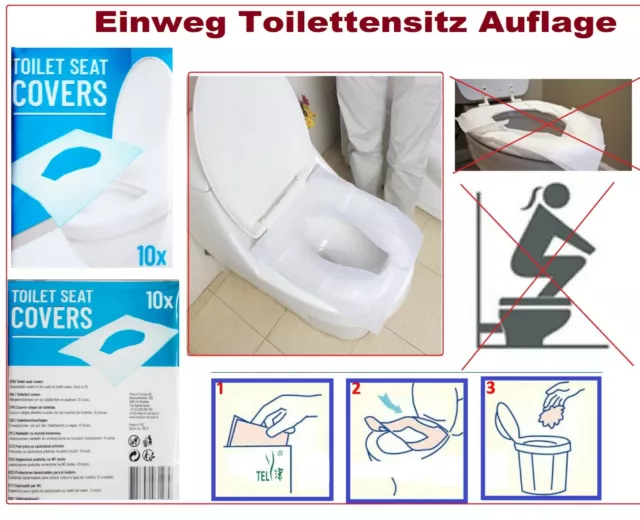 30 Einweg Toilettensitz Auflage Abdeckung WC Cover Schutz Papier Hygieneauflagen