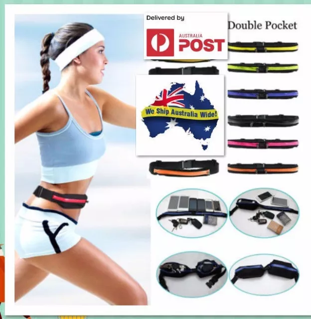 Running Bum Bag Waist Zip Pouch Fanny Pack Running Jogging Travel Belt Sport Bag