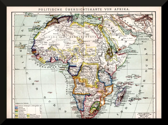 Afrika Historische Karte ZU VERKAUFEN! - PicClick DE
