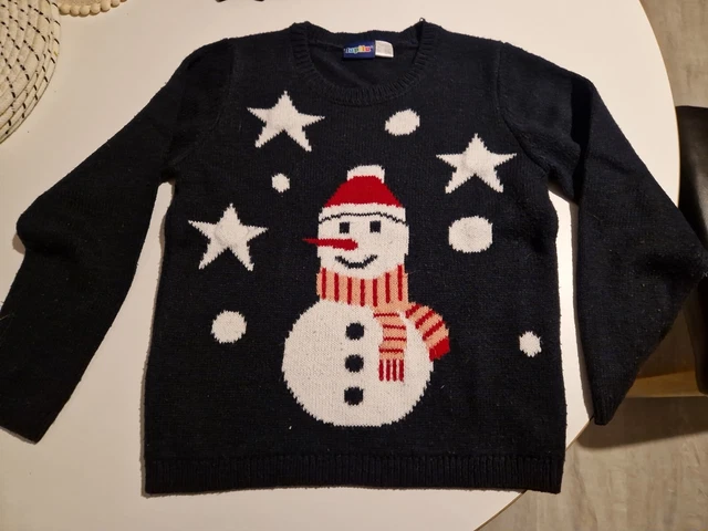 Maglione Natalizio Ragazzi Ragazze Bambini Natale Bambini Lavorato A Maglia 4-6 Anni