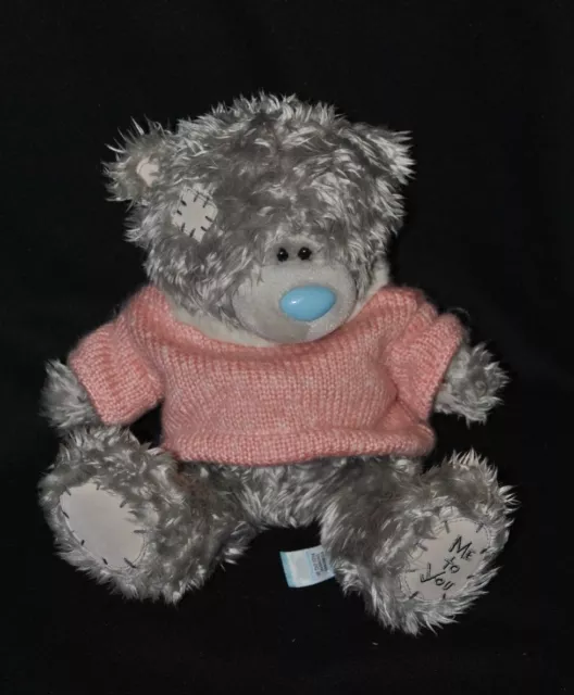 Peluche Doudou Ours Gris CARTE BLANCHE Me To You Pull Rose 23 Cm Assis NEUF
