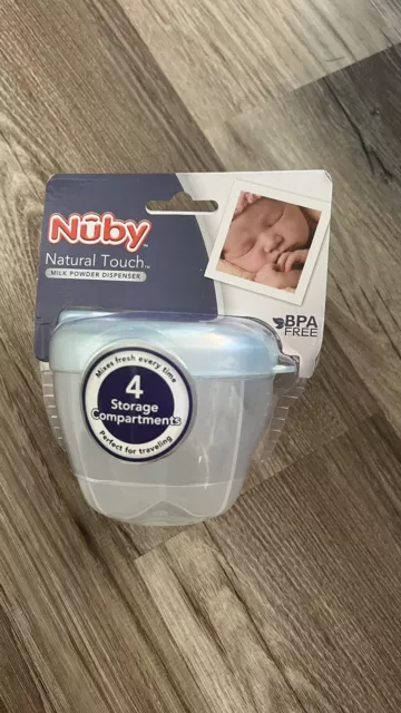 Nuby Natural Touch Milk Powder Dispenser 4 Four Storage Compartments