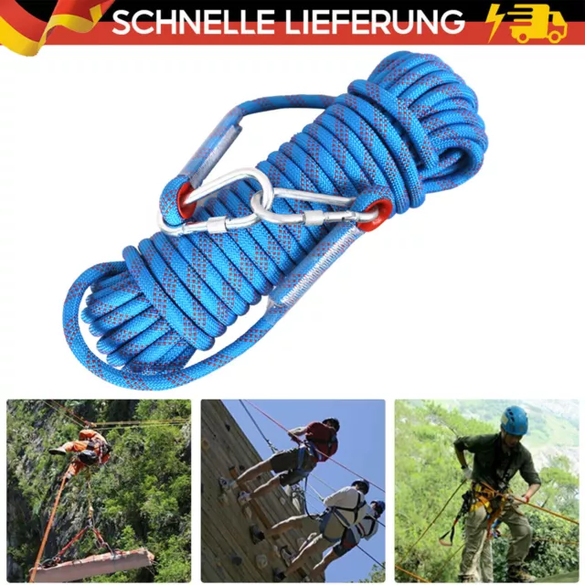 30m Kletterseil 10mm Sicherheitsseil Seil Bergseilrest Notseil Ausflüge Zub Q0R5