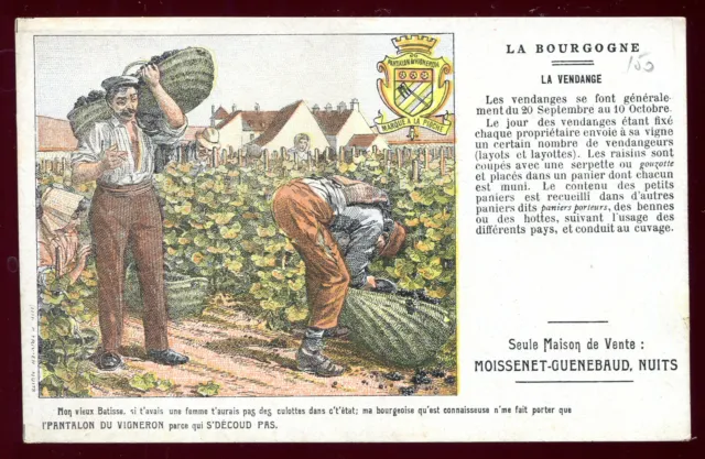 cpa 21 Nuits-Saint-Georges. advertising card of the Ets Moissenet-Guenebaud